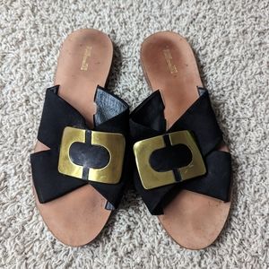 DVF Black Sandals
